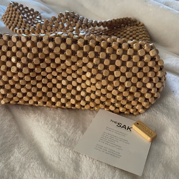 VINTAGE THE SAK WOOD BEADED RARE BAG - Picture 7 of 9
